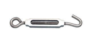 Stainless Steel ALU + SS ENDS TURNBUCKLE HOOK-EYE, 1/4 in.