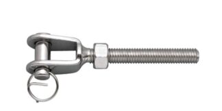 Stainless Steel TURNBUCKLE OPEN LEFT HAND JAW SS 316 1/4 in. P0105-LJ07