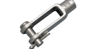 Stainless Steel YOKE END UNC RIGHT HAND WITH PIN SS 316 1/4 in. S0113-RC07