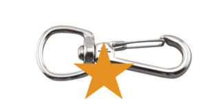 Stainless Steel STRAP CLIP SWIVEL D RING SS 316 3/4 in.