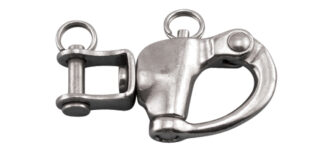 Stainless Steel SNAP SHACKLE STAMP JAW SS 316 5 in.