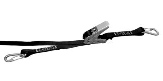 Stainless Steel RATCHET ASSY 1 in. x 12 in. x 10' DBL HARNESS HOOKS BLACK