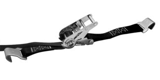 Stainless Steel RATCHET ASSY 2 in. x 17 in.x 4' DOUBLE FLAT HOOKS BLACK