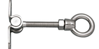 Stainless Steel WALL TOGGLE EYE SS 316 3/8 in. X 3-1/2 in.