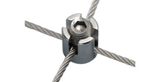 Stainless Steel CROSS CLAMP 1/8 in. SURFACE MOUNT