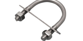 Stainless Steel U-BOLT WITH PLATE SS 304 1/4 in. x 1/2 in. x 1-3/4 in.