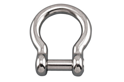 S0116-NS22 STAINLESS BOW SHACKLE WITH NO SNAG PIN 7//8/"