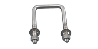304 Stainless Steel Square U Bolt with Plate Set M6x60x110 Fastener 