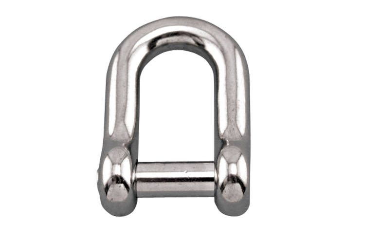 D T-316 Stainless Steel D Shackle Marine Grade 3/16" to 1/2" Oversized Pin