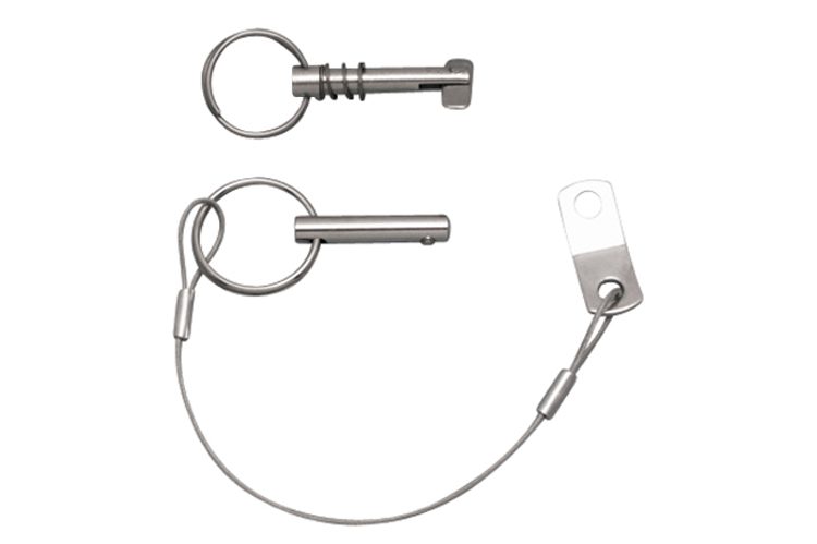 Stainless Steel Removable Pins and Lanyards dimensional drawing