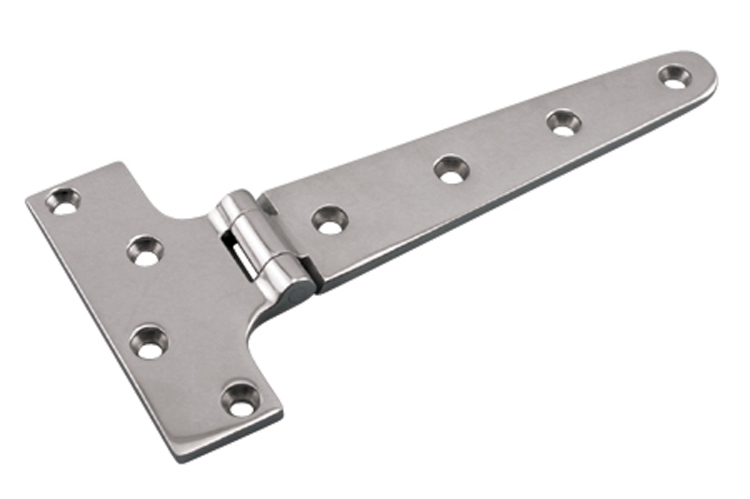 M-ARINE BABY 2-Pack Stainless Steel Strap Hinges – Antique Style Cabinet Door Hinges For Gate/Table/Boat, Silver