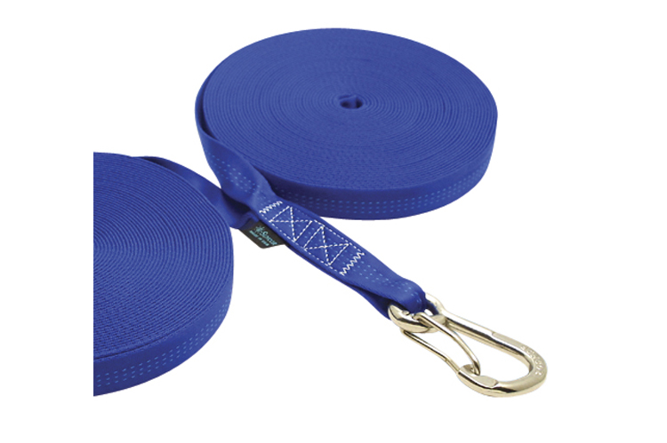 1 in Double Jackline With Clip Blue Nylon 316 Marine Grade Stainless Steel C0240-B