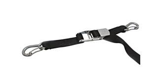 Over-Center Webbing Strap Assembly With Clips Black and Blue 304 and 316 Marine Grade Stainless Steel S0207-0525