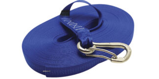 1 in Single Jackline With Clip Blue Nylon 316 Marine Grade Stainless Steel C0240-H-B
