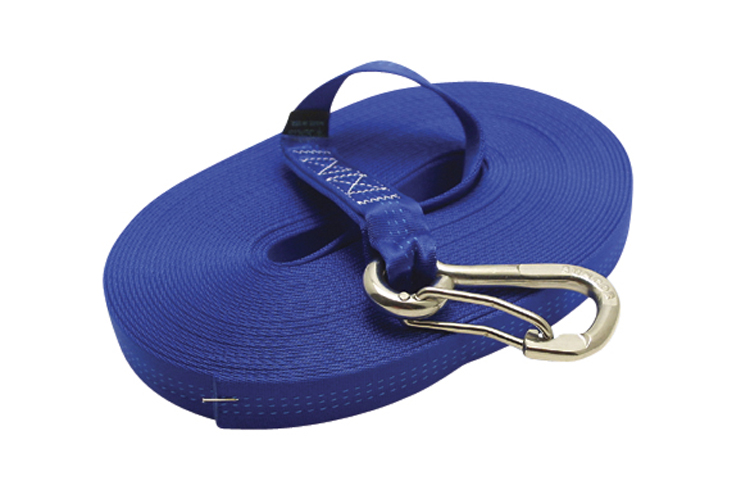1 in Single Jackline With Clip Blue Nylon 316 Marine Grade Stainless Steel C0240-H-B