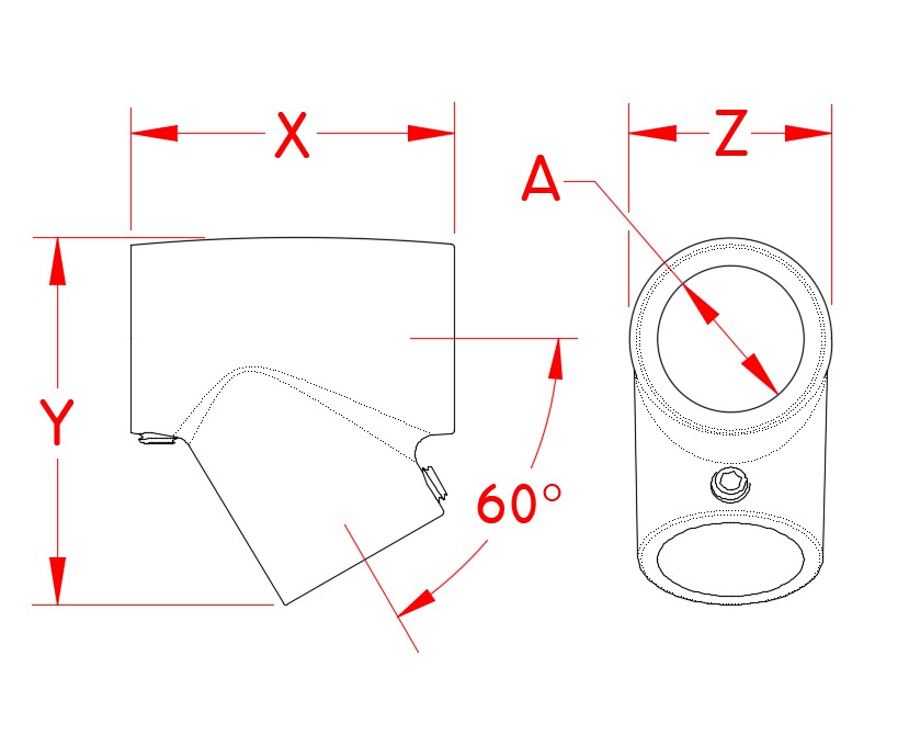 Stainless Steel Universal Tee Rail Fittings reference image